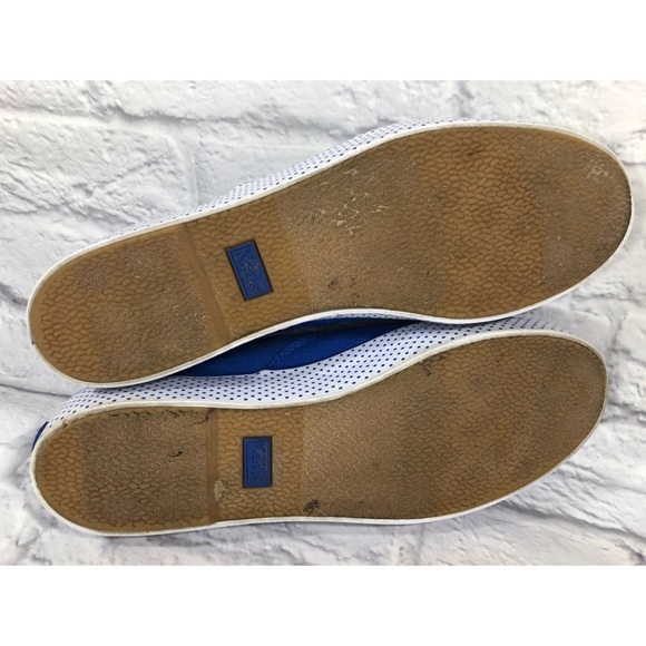 Keds Platform Blue Polka Dot Low Top Lace up - Picture 6 of 7